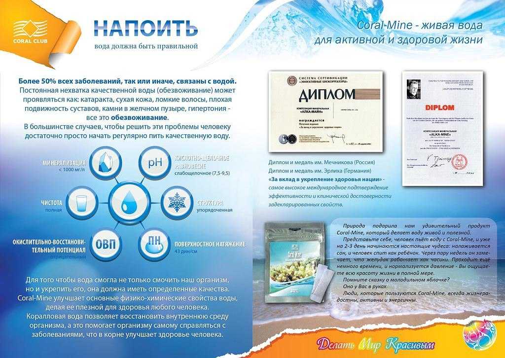 Коралловая вода для похудения