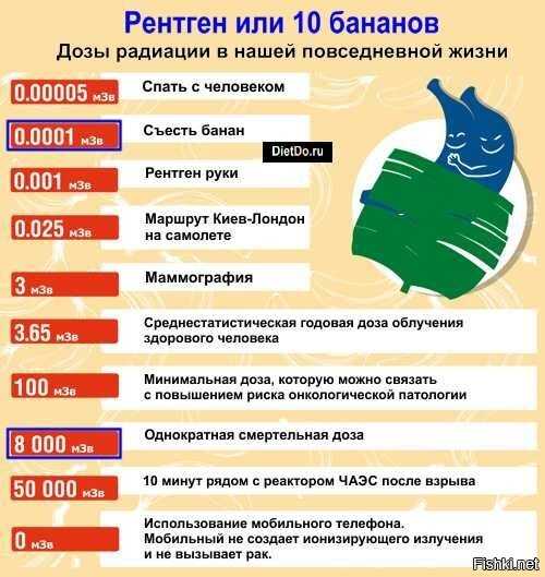 Радиация в бананах - что нужно знать