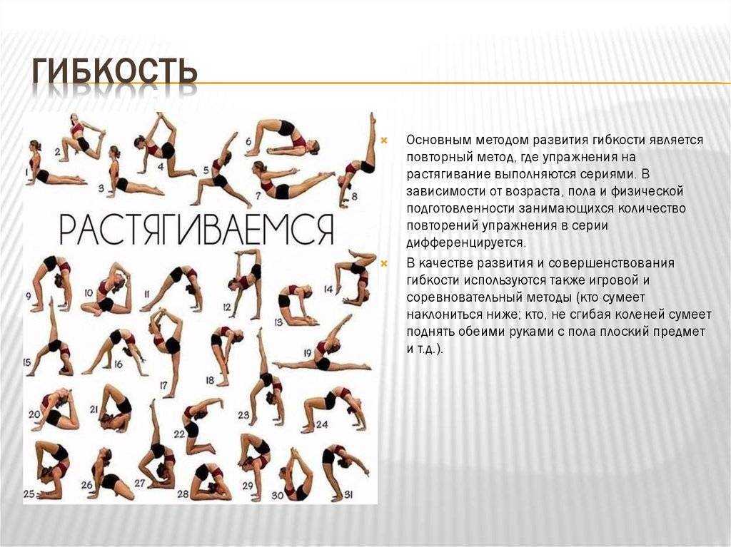 Упражнения для развития активной и пассивной гибкости в школе оздоравливающих практик