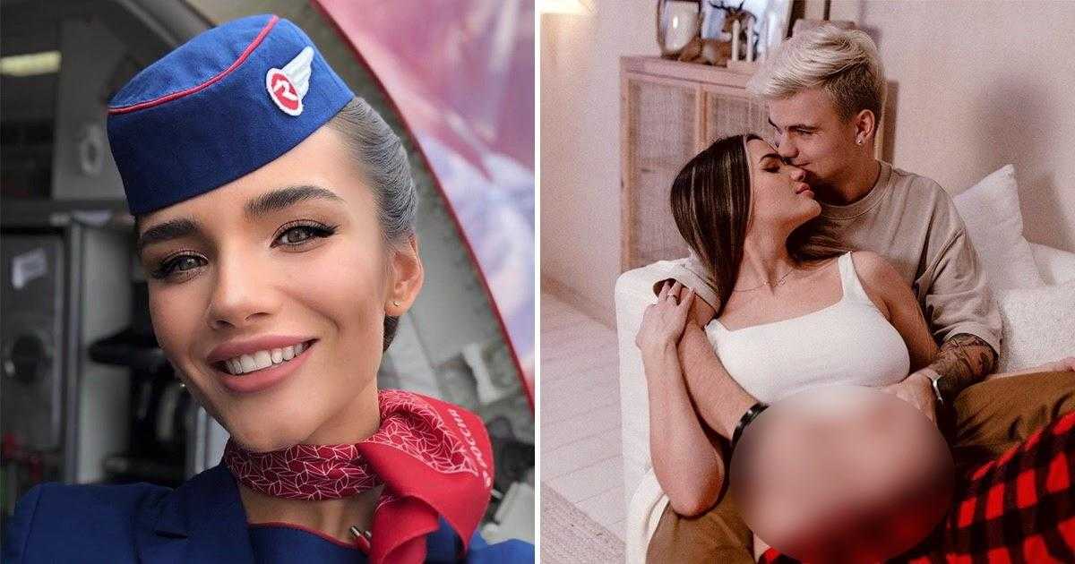 Самая красивая стюардесса родила сына. комментариев