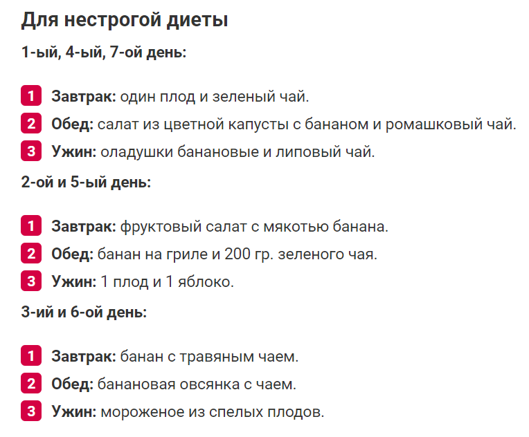 Бананово-кефирная диета: программа питания на 3 и на 7 дней, отзывы | диеты и рецепты