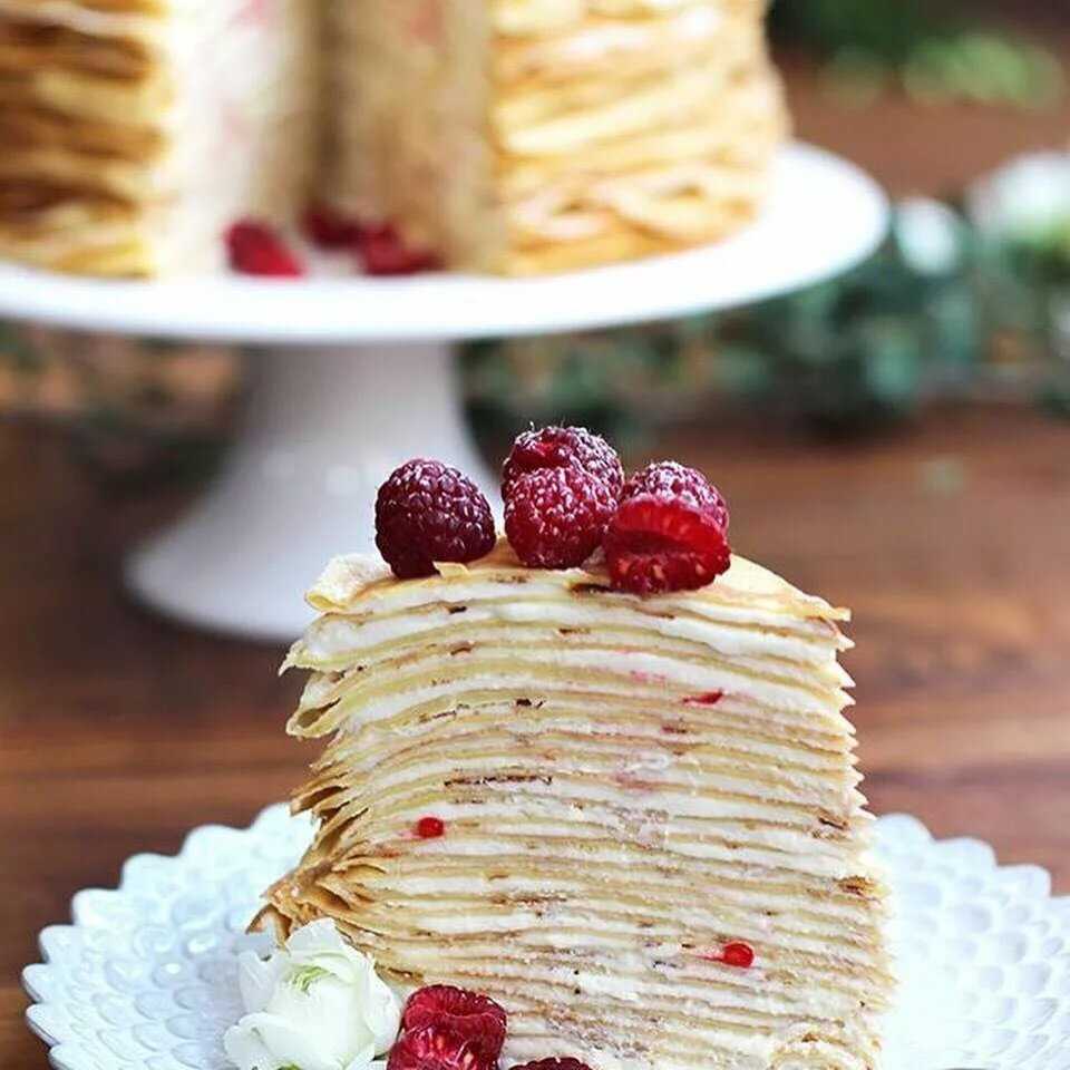 Блинный торт с маковым заварным кремом