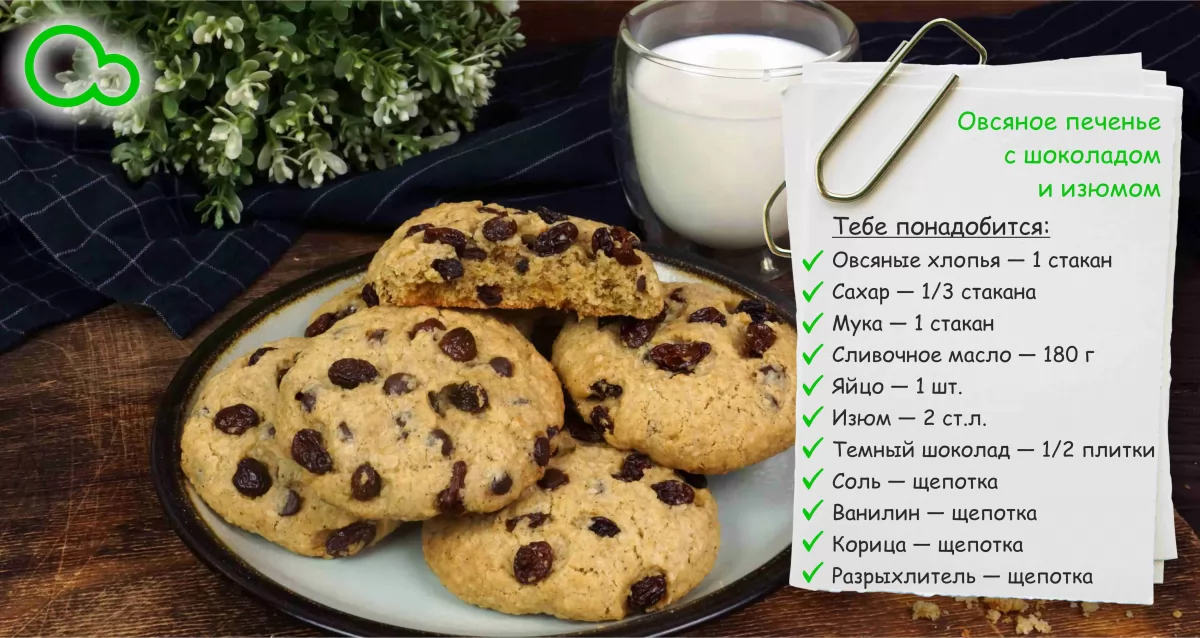 Овсяные печенья пп: 12 диетических рецептов