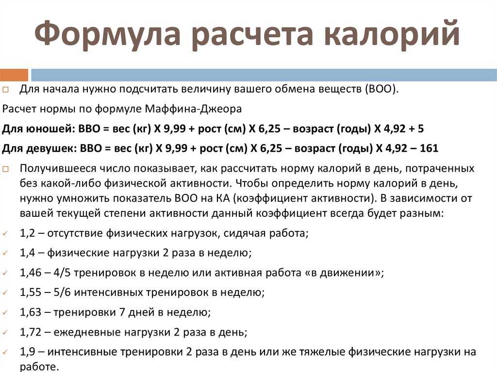 Расчет кбжу - калькулятор онлайн для женщин и мужчин